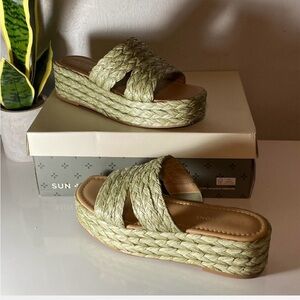 Sun + Stone Women's Olive Espadrille Sandals